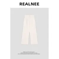 【杏仁慕斯】“进口匹马棉”极简通勤百搭舒适休闲裤RLMMT4XK03860 