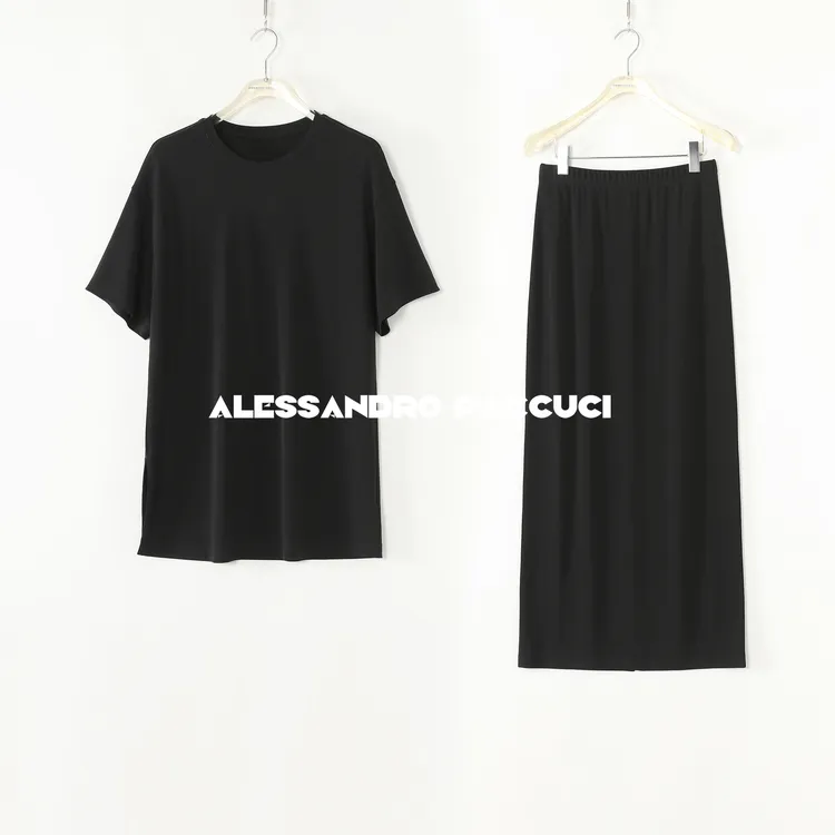 AP洛哥52097TT/52104QB【小冰箱】圆领短袖T恤/后开叉半身裙