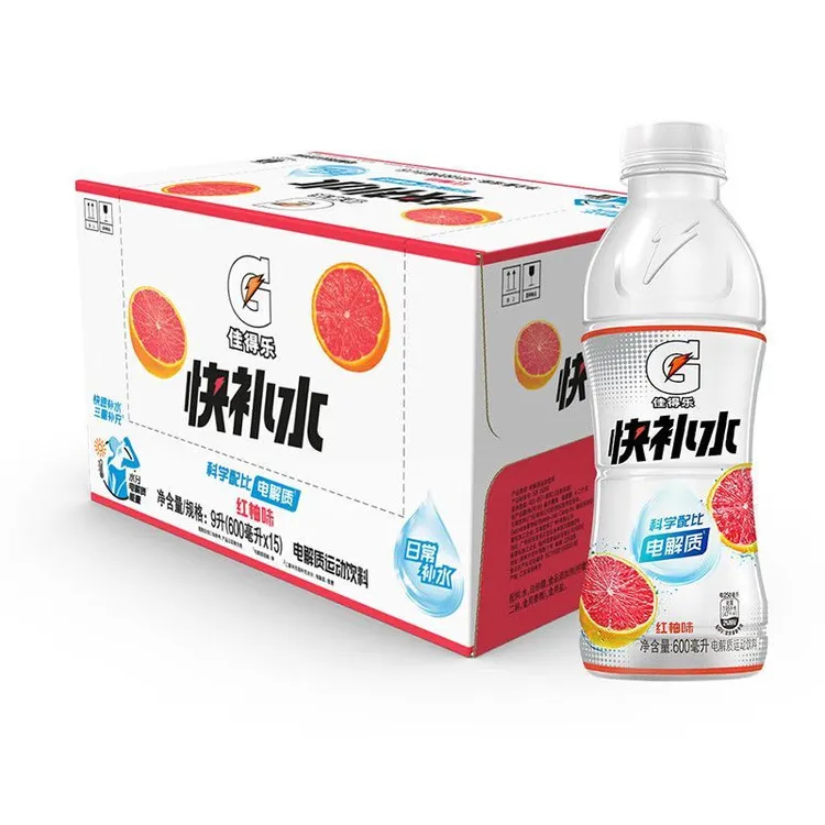 佳得乐快补水600ml*12瓶补充电解质水红袖青柠运动饮料