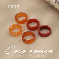 【小霞珠宝】玛瑙戒指女款百搭小众戒指 AD281