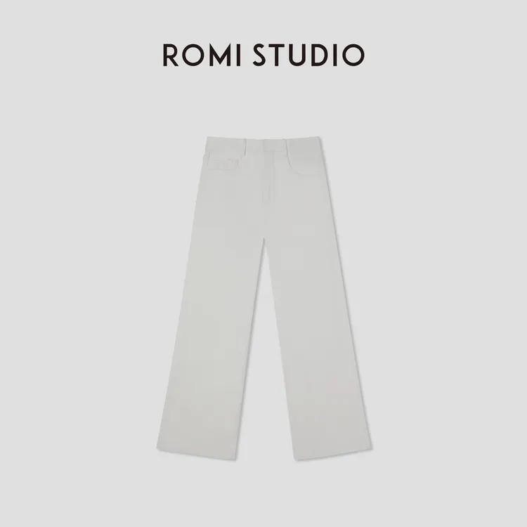 ROMI STUDIO“隐贵绅士”加厚版长绒棉直筒牛仔裤 RW24AX81317