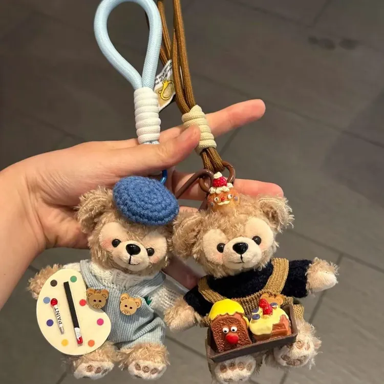 【吐司】画家达菲挂件书包毛绒玩偶雪莉玫车钥匙扣精致可爱包包挂饰