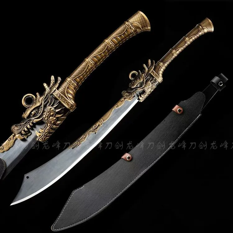 红军大刀龙泉一体龙骨屠龙宝抗日罕见兵器荒野求生古风牛尾未开刃