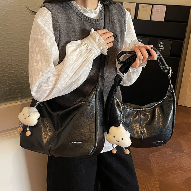 Aimitu2026新款简约纯色百搭潮流气质通勤洋气大容量单肩斜挎包