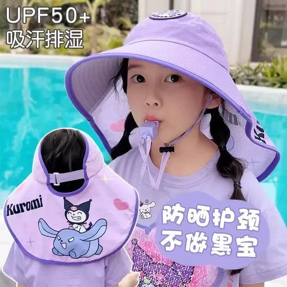 肩防晒帽子夏季遮阳帽新款大檐太阳帽三丽欧系列