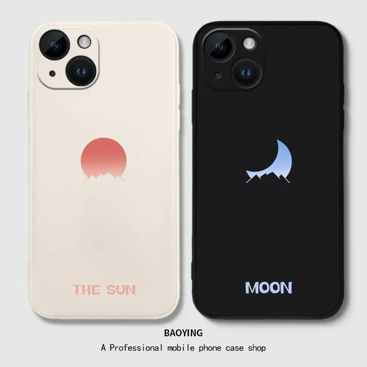 太阳月亮适用16苹果12Promax手机壳iPhone11Pro情侣xr硅胶x高级感