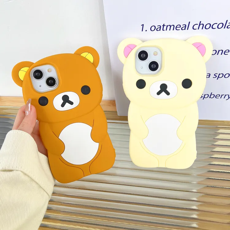 (适用iPhoneoppo三星vivo)防摔卡通轻松熊17可爱全包软硅胶手机壳