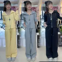 减龄时尚气质时尚套装休闲风连帽洋气网红春秋显瘦两件套