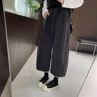 IMFLY金小金自制女装 休闲裤DYK2829秋季灯芯绒复古八分休闲裤
