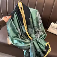 围巾百搭成人长方形女复古提花斜纹双面印花气质夏季时尚80-29-02