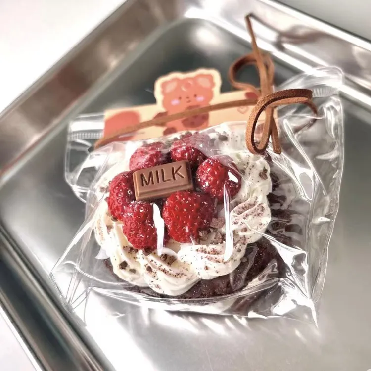 树莓抹茶巧克力蛋糕造型奶油泥感解压神器硅胶捏捏乐