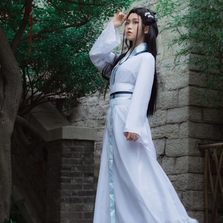 白蛇缘起白素贞服小白衣服白娘子服古装白色汉服古装