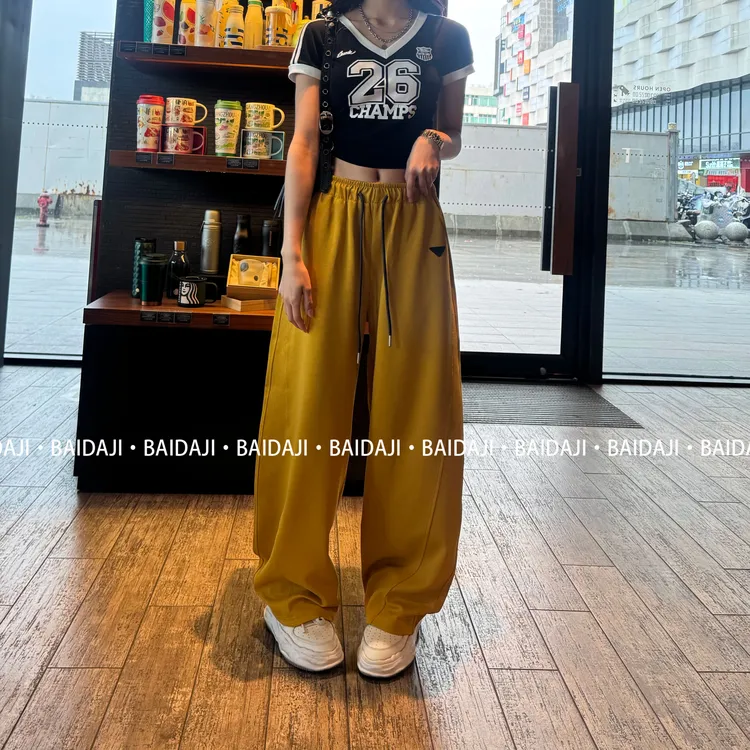 工厂店-【百搭休闲】薄款冰爽棉垂感百搭阔腿宽松香蕉裤9031