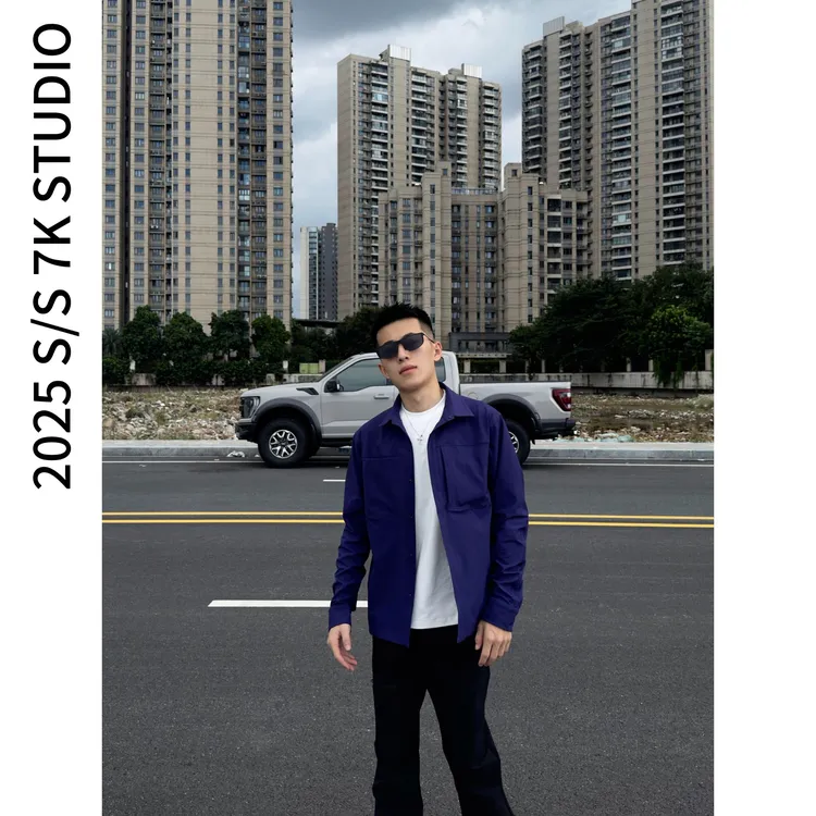  7K STUDIO 『原厂商鸟』康宁三防休闲软壳夹克多裁剪衬衫外套男士