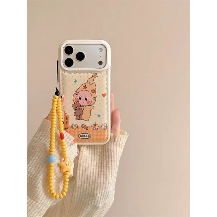 星星人小熊手链适用于iphone17Promax手机壳16pro卡通15防摔14软