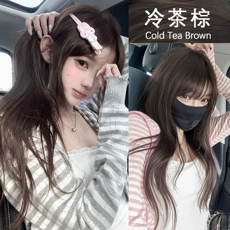 冷茶棕色染发剂植物纯显白免漂发色亚麻灰棕色自己在家染发高级感