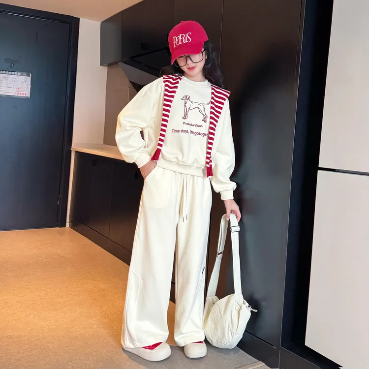 超好看女童卫衣套装2025新款女大童秋一整套穿搭韩系儿童秋季衣服