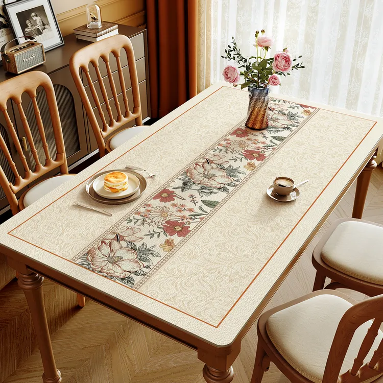 轻奢美式餐桌垫免洗防水防油防烫桌布家用茶几桌垫隔热桌面保护垫