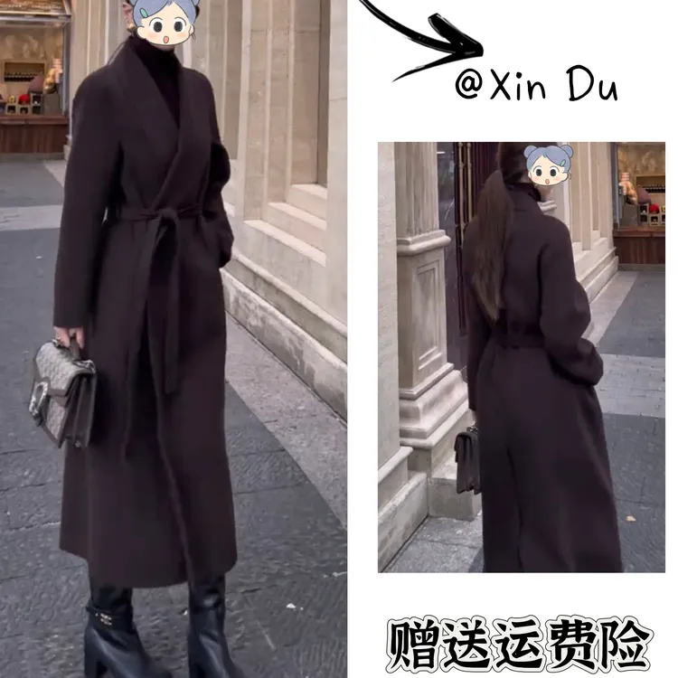 2025秋冬季新款时尚显瘦气质女士网红洋气风衣百搭款D24984