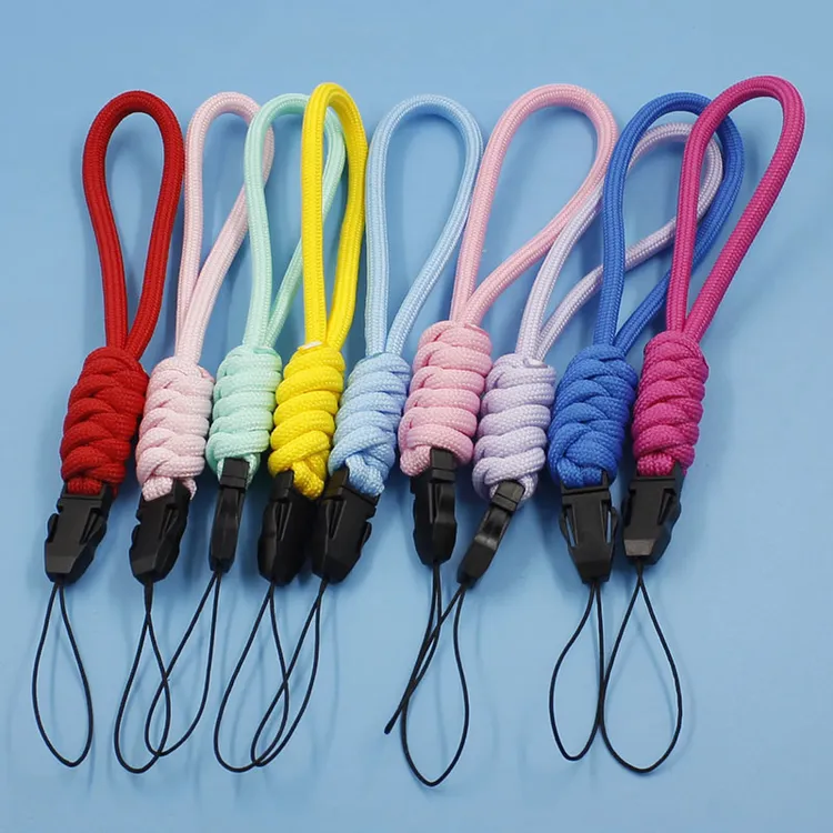 简约伞绳编织多巴胺风格钥匙扣包挂件手机壳挂绳多种用途创意挂饰