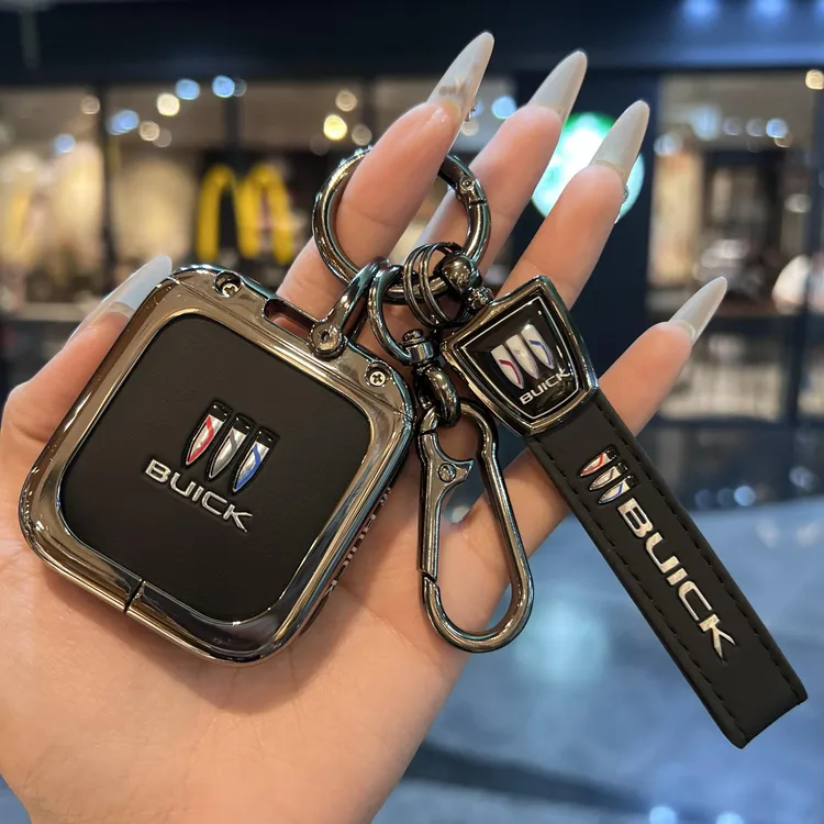 别克e5蓝牙实体钥匙套钛立方遥控e4金属钥匙包汽车用品改装男女扣