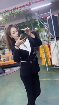 一姐【201098黑白拼接】财阀千金ins网红洋气后妈裙