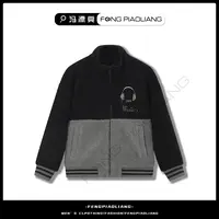 黑【耳机立领加厚摇粒绒棉服外套】22635秋冬·潮流保暖舒适情侣款