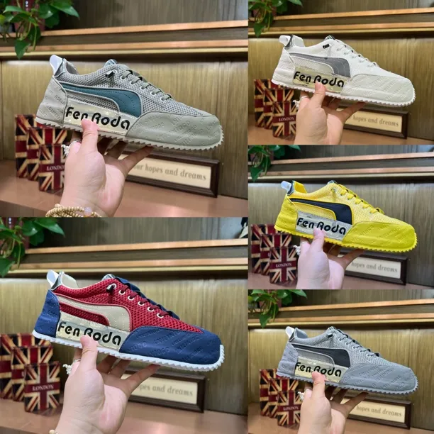 2025夏季新款拼色网面舒适透气百搭潮流低帮时尚软底休闲男士潮鞋