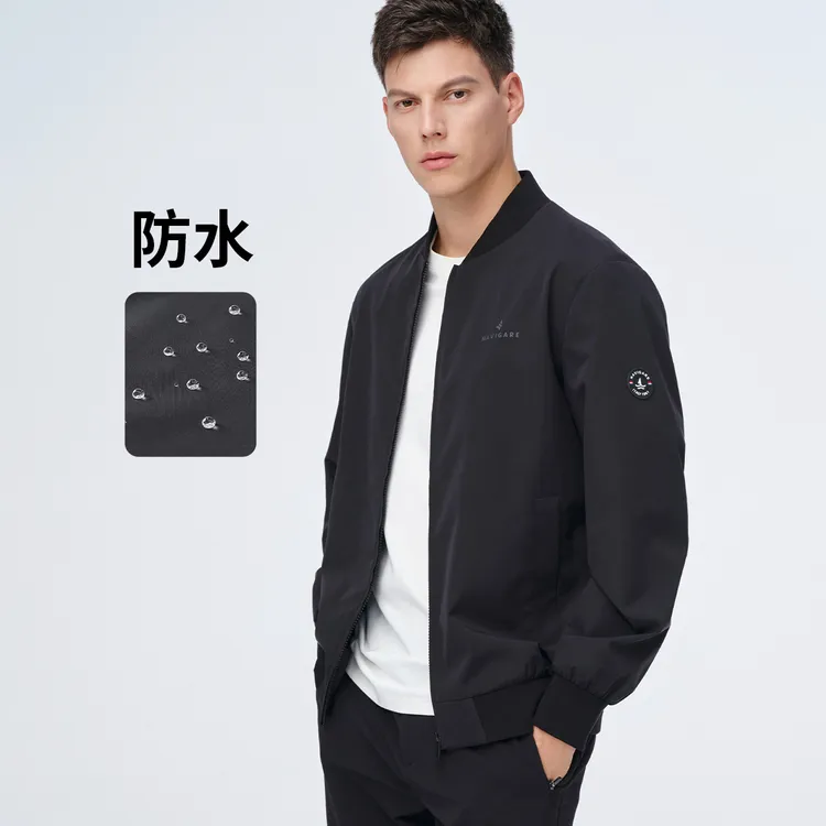 [防水]navigare意大利小帆船时尚棒球领夹克男士轻户外休闲外套