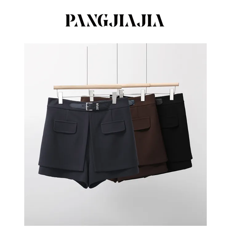 【胖佳佳】魔法短裤 小众设计感高腰显瘦百搭西装裤H625K01406