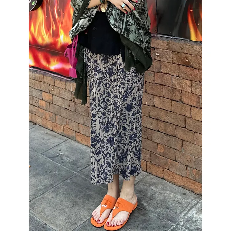 百搭碎花气质显瘦夏季半身裙舒适复古裙子