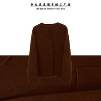 李大美【枫叶黄】秋冬新款骆驼绒+桑蚕丝+绵羊毛大衣外套-9F136