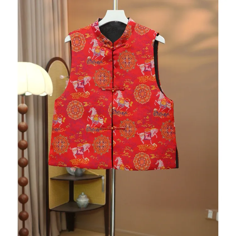 【马上有钱-双面穿】轻奢新中式国风百搭四季新款双面双穿马甲