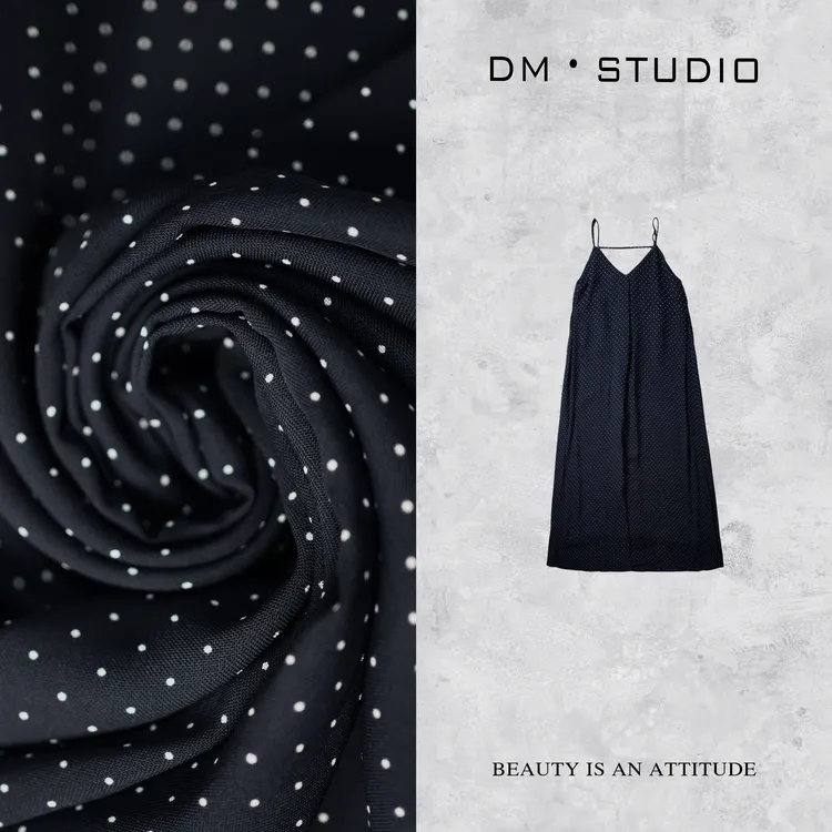 DEDM•STUDIO/静奢度假风气质小众波点吊带连衣裙2505LYQ/90028