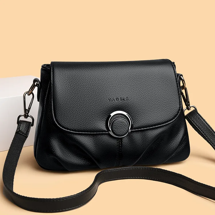 软皮女包包2026爆款时尚中年妈妈单肩包百搭软皮大容量女士斜挎包