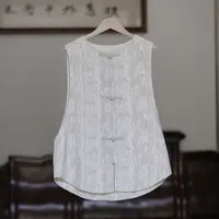 如素慢衣亚麻棉复古百搭马甲40105
