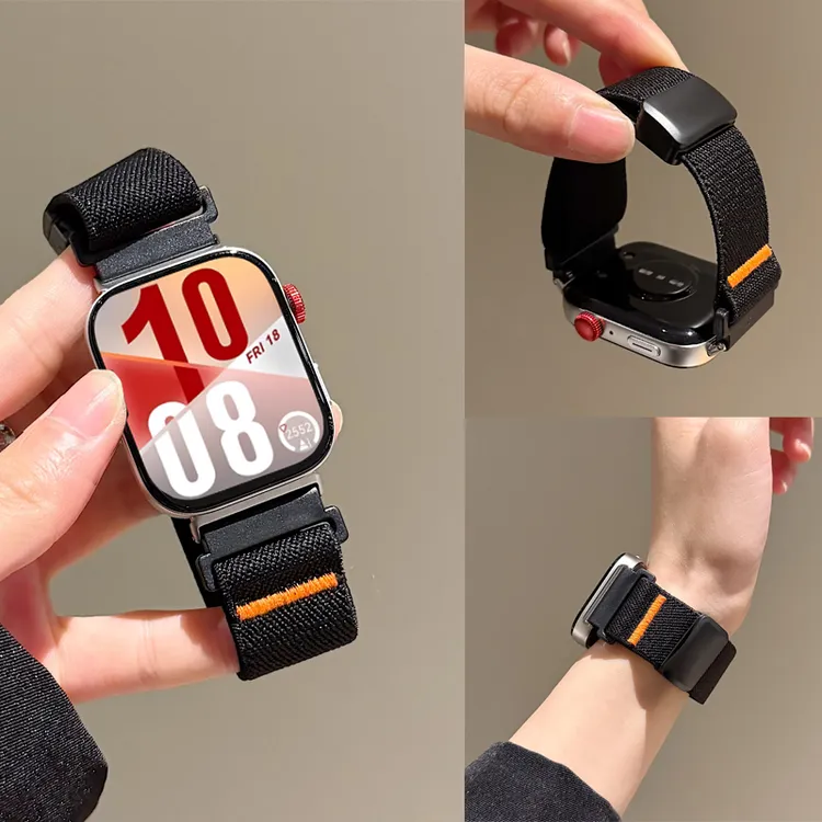 适用华为watch FIT4精织款尼龙磁吸4pro弹力小众fit3运动透气腕带