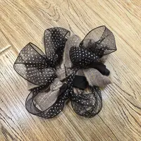 E083奶茶色条纹黑色波点韩系肠圈