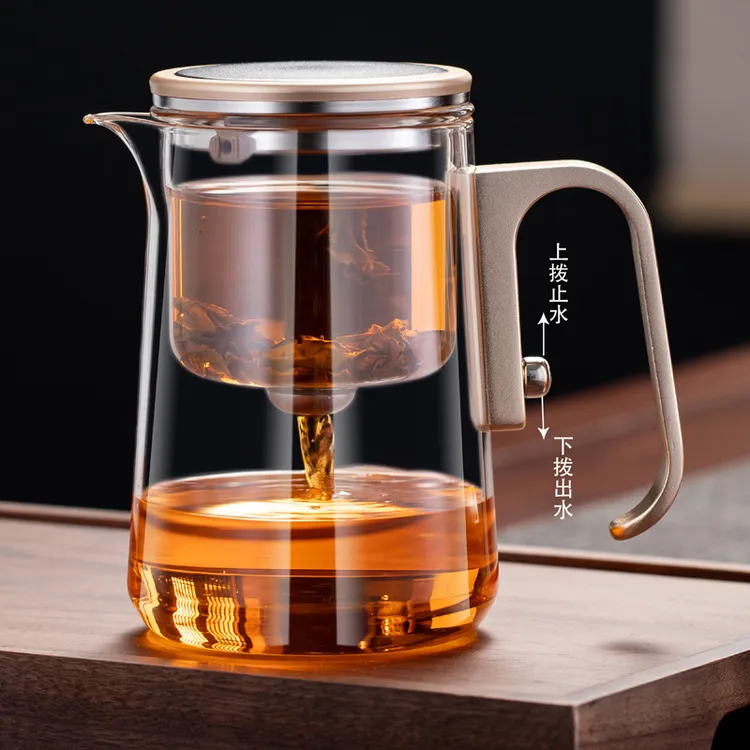高档加厚磁吸飘逸杯泡茶壶一键全自动茶水分离办公家用过滤冲茶器
