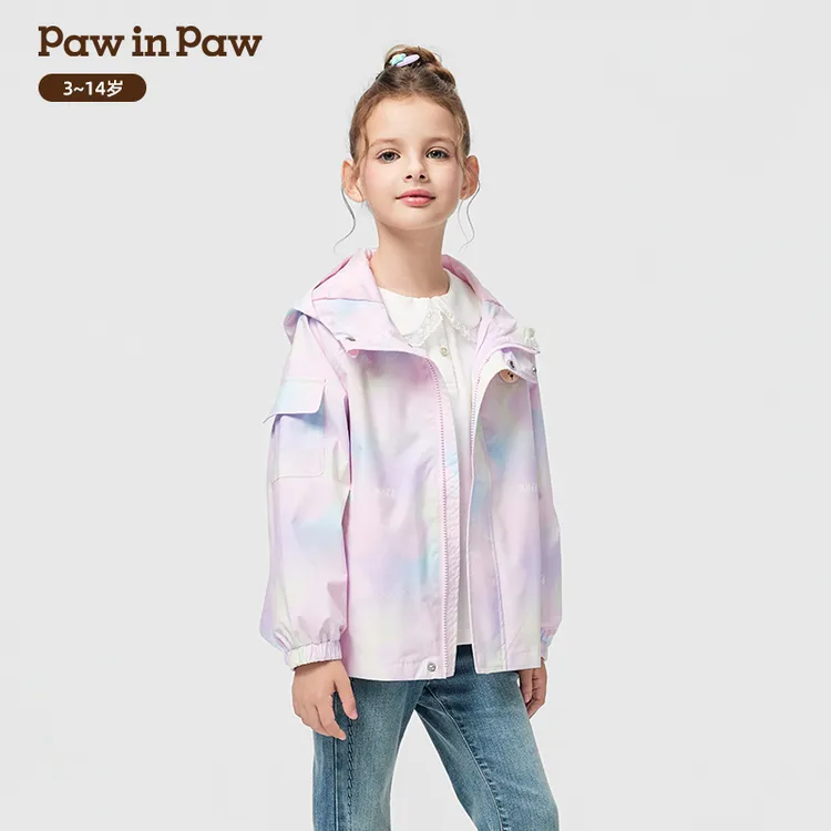 PawinPaw卡通小熊童装25年新款女童外套百搭时尚温暖PCJAF4923E