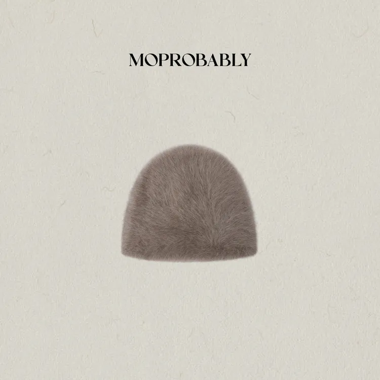 Moprobably李予诺 时尚气质百搭个性保暖毛毛帽L5440010