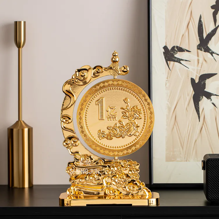 创意1亿立体浮雕大摆件360度旋转客厅书房装饰商务送礼大气高颜值