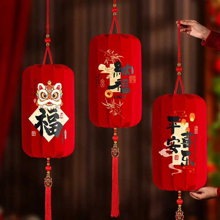 2025新款灯笼春节新年过年红灯笼大门口一对贺年挂饰户外阳台吊灯