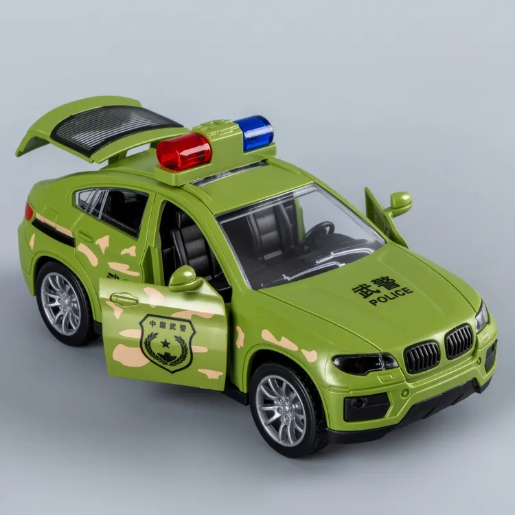 网红款儿童小玩具三开门仿真警车模型惯性跑车解释耐摔小汽车2025