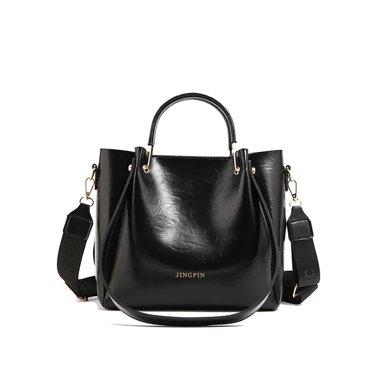 肩包水桶包通勤扣式简约复古风日常可背的婚包单肩包韩版秋冬