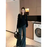 晓晓大码搭配玩家微胖女装2025秋季显瘦通勤长袖上衣
