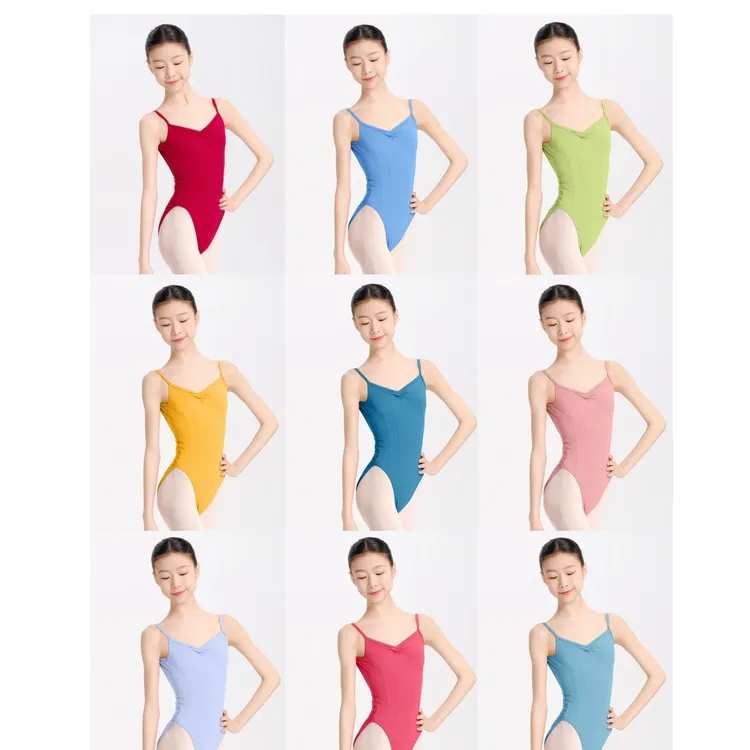 高胯艺考形体服芭蕾舞练功服女成人体操服芭蕾基训服吊带舞蹈形体