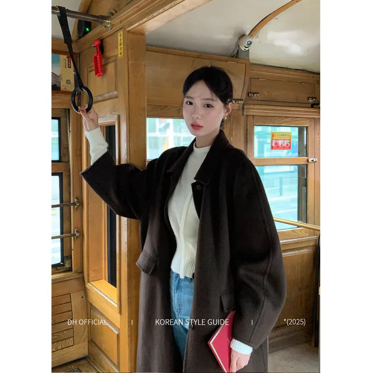 DH OFFICIAL 大花【德芙大衣 coat】冬款山羊绒气质双面呢长款外套