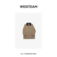 WEIIITEAM “松弛笔触“格子拼接翻领风衣 5571
