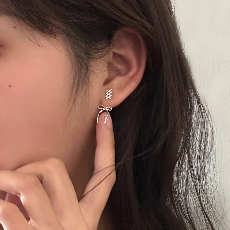 合金玻璃耳饰 流苏款女日韩原创设计耳饰网红小巧耳环耳骨夹百搭